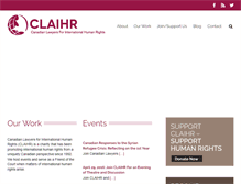 Tablet Screenshot of claihr.ca